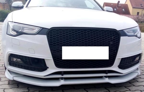 Sportgrill Frontgrill Kühlergrill  Passend für Audi A5 S5 12-16 Wabengrill mit Emblemhalter
