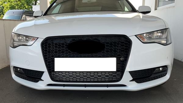 Sportgrill Frontgrill Kühlergrill Wabengrill Passend für Audi A5 S5 12-16 Wabengrill mit Emblemhalter
