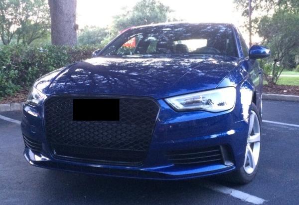 Sportgrill Frontgrill Kühlergrill Wabengrill Passend für Audi A3 8V 12-16 Wabengrill mit Emblemhalter
