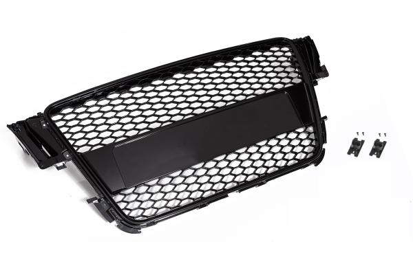Frontgrill Sport schwarz mit Kennzeichenhalter für Audi A5 8T B8 2007-2011