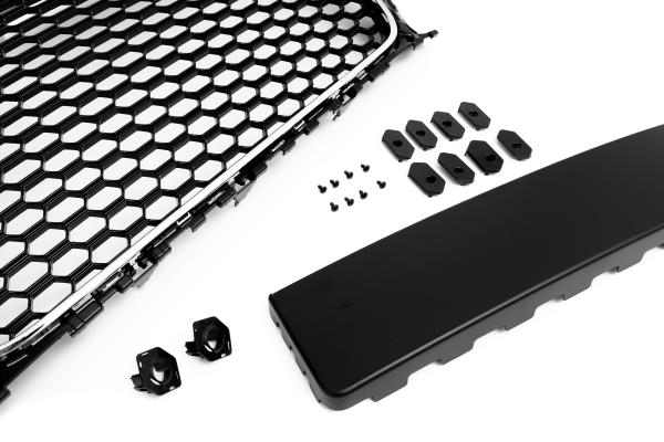 Frontgrill Sport schwarz mit Kennzeichenhalter passend für Audi A3 8V 12-16