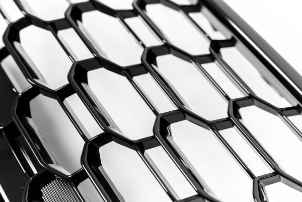 Frontgrill Sport schwarz mit Emblem und Kennzeichenhalter für Audi A5 F5