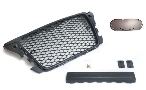 Für Audi A3 8P 8PA SPORTBACK Wabengrill mit Emblemhalter und mit PDC 08-13