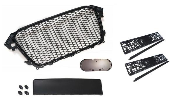Kühlergrill Wabengrill Front Grill Kennzeichenhalter PDC passend für Audi A4 B8