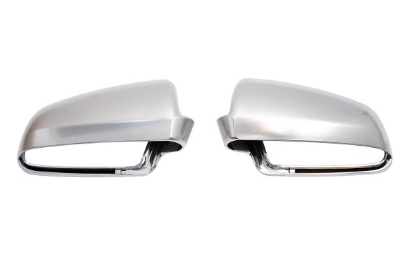 Sportgrill Frontgrill Kühlergrill Wabengrill Passend für Audi A6 4F 05-08 Wabengrill Sport Front Grill Spiegelkappen Alu Look