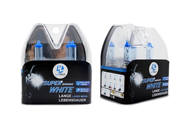 2er Set H11 55W Xenon Style Look Lampen Weiß Halogen Birnen Autolampe GLÜHBIRNEN