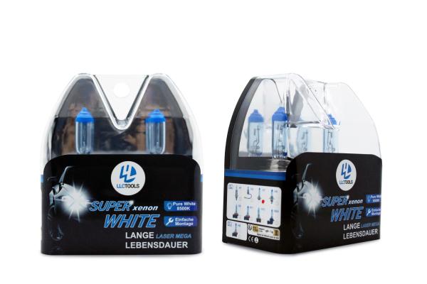 H7 LLCTOOLS HALOGEN LAMPEN XENON LOOK OPTIK EFFEKT BIRNEN SUPER WHITE 55W