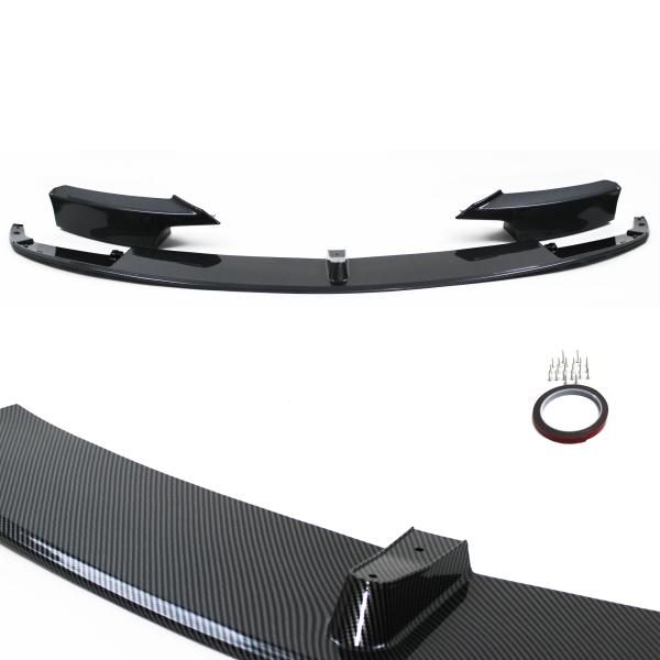 Frontspoiler Frontspoilerlippe Frontflap Spoiler Splitter Carbon Optik, 1-teilig +ABE+ für BMW 3er, F30, F31, 10/2011-2019 (nur für M-Paket)