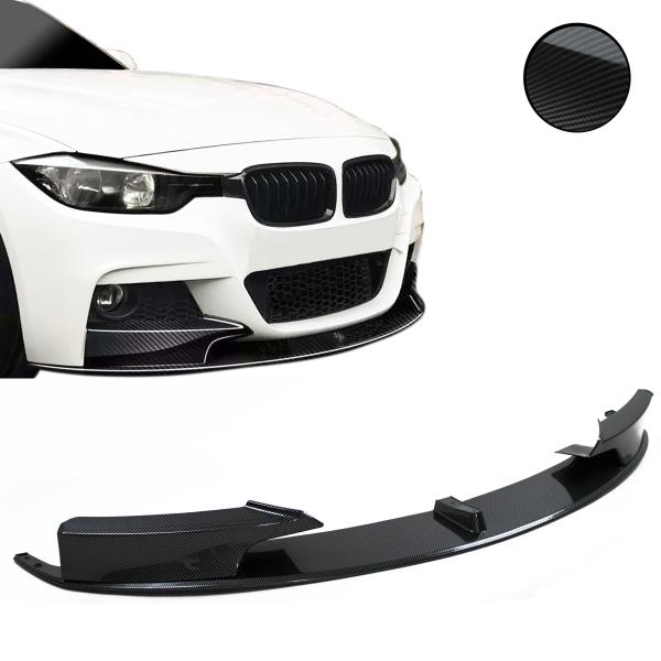 Frontspoiler Frontspoilerlippe Frontflap Spoiler Splitter Carbon Optik, 1-teilig +ABE+ für BMW 3er, F30, F31, 10/2011-2019 (nur für M-Paket)