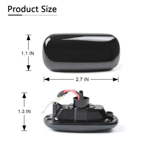 Led Seitenblinker kompatibel für A3 8P | A4 B6 B7 & Cabrio | A6 C6 4F | Schwarz