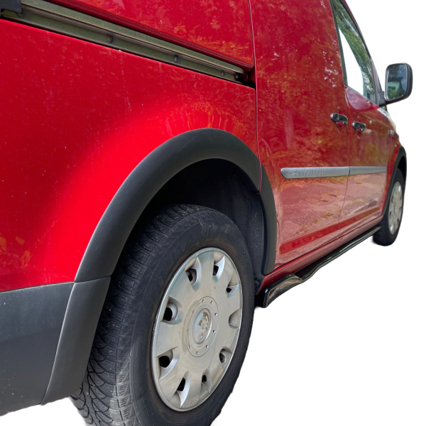 Radlaufleisten Radlaufschutz Radlaufabdeckung / Radlaufverbreiterung Set für VW Caddy IV/V 4/5 15-21 schwarz / matt mit ABE