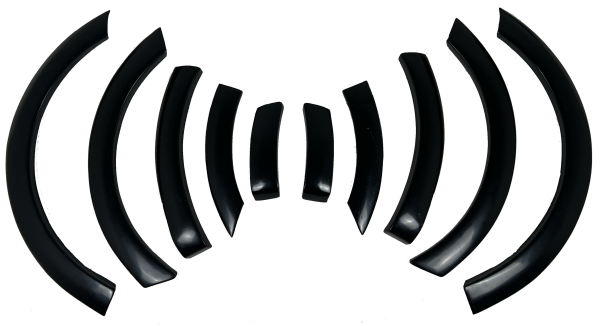 Radlaufleisten Radlaufschutz Radlaufabdeckung / Radlaufverbreiterung Set für VW Caddy IV/V 4/5 15-21 Hochglanz-schwarz mit ABE
