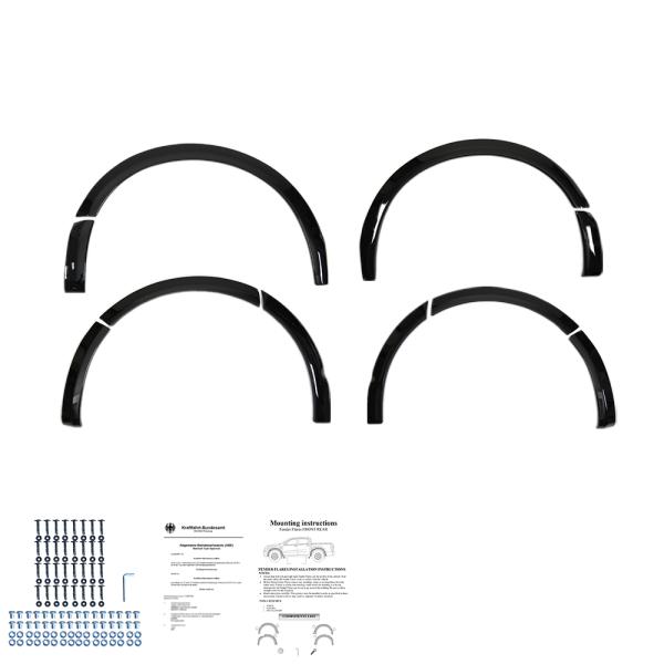 Radlaufleisten Radlaufschutz Radlaufabdeckung / Radlaufverbreiterung Set für VW T5 + T5.1 Transporter schwarz matt mit ABE