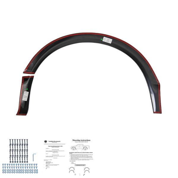 Radlaufleisten Radlaufschutz Radlaufabdeckung / Radlaufverbreiterung Set für VW T5 + T5.1 Transporter schwarz matt mit ABE