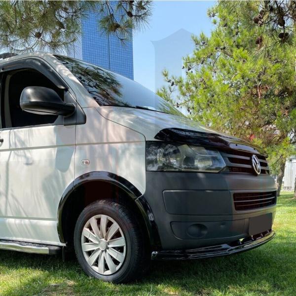 Radlaufleisten Radlaufschutz Radlaufabdeckung / Radlaufverbreiterung Set für VW T5 + T5.1 Transporter schwarz matt mit ABE