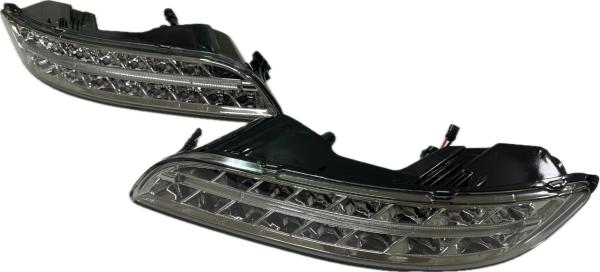 LED BLINKER + NEBEL OPTIK FÜR PORSCHE 911 997 CHROM FACELIFT 04-08