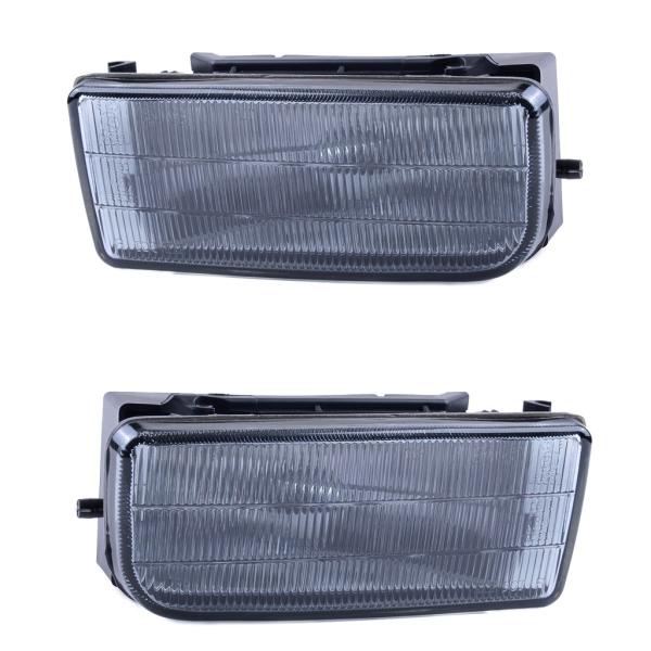 Nebelscheinwerfer SET Smoke Rauchglas schwarz geriffelt passt für alle BMW E36