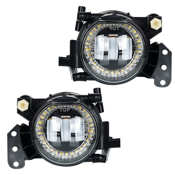 LED Nebelscheinwerfer Set für BMW 5er E60 / E61 03-07, 3er E90 / 91 04-12, 3er E46 Coupe/Cabrio 03-07 schwarz/klar
