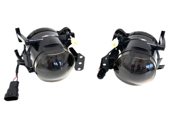 LED Nebelscheinwerfer Set für BMW 5er E60 / E61 03-07, 3er E90 / 91 04-12, 3er E46 Coupe/Cabrio 03-07 schwarz/rauch
