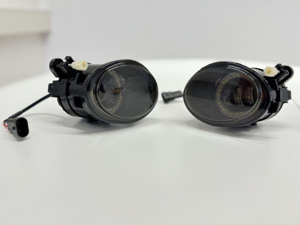 LED Nebelscheinwerfer Set für BMW 5er E39 95-04 , 3er E46 Coupe/Cabrio/Lim/Touring 98-07 schwarz/rauch (M-Paket)