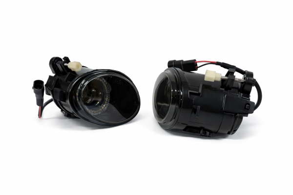 LED Nebelscheinwerfer Set für BMW 5er E39 95-04 , 3er E46 Coupe/Cabrio/Lim/Touring 98-07 schwarz/rauch (M-Paket)