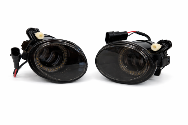 LED Nebelscheinwerfer Set für BMW 5er E39 95-04 , 3er E46 Coupe/Cabrio/Lim/Touring 98-07 schwarz/rauch (M-Paket)