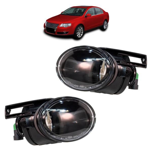 SET Nebelscheinwerfer klar Chrom LI+RE für VW Passat 3C Modelle + HB4 Birnen