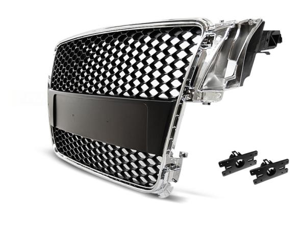 Sportgrill / Kühlergrill für Audi A5 (8T) 07-11 chrom in Wabendesign