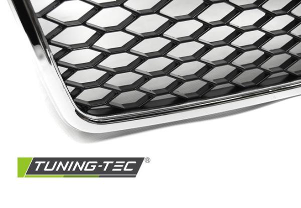 Sportgrill / Kühlergrill für Audi A4 B7 (8E) 04-08 chrom in Wabendesign