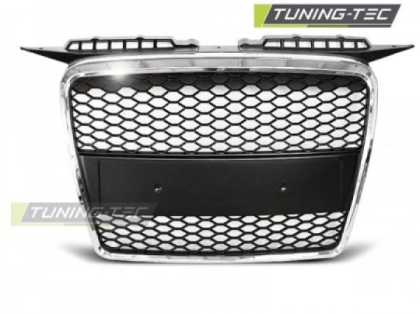 Sportgrill / Kühlergrill kompatibel mit Audi A3 8P 04-08 chrom in Wabendesign