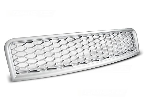 Sportgrill / Kühlergrill für Audi A4 B6 00-04 matt silber in Wabendesign