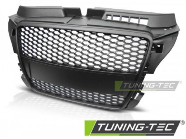 Sportgrill / Kühlergrill kompatibel mit Audi A3 8P Facelift 08-12 matt schwarz in Wabendesign