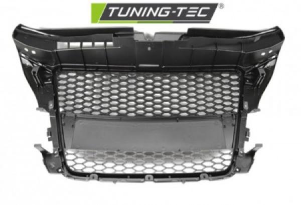 Sportgrill / Kühlergrill kompatibel mit Audi A3 8P Facelift 08-12 matt schwarz in Wabendesign