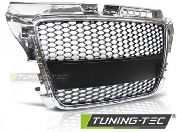 Sportgrill / Kühlergrill kompatibel mit Audi A3 8P Facelift 08-12 chrom in Wabendesign
