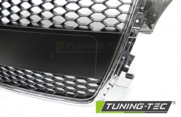 Sportgrill / Kühlergrill kompatibel mit Audi A3 8P Facelift 08-12 chrom in Wabendesign