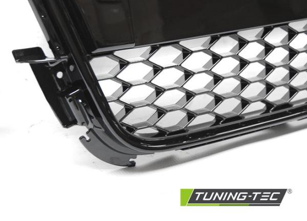 Sportgrill / Kühlergrill für Audi A5 (8T) 07-11 Hochglanz schwarz in Wabendesign