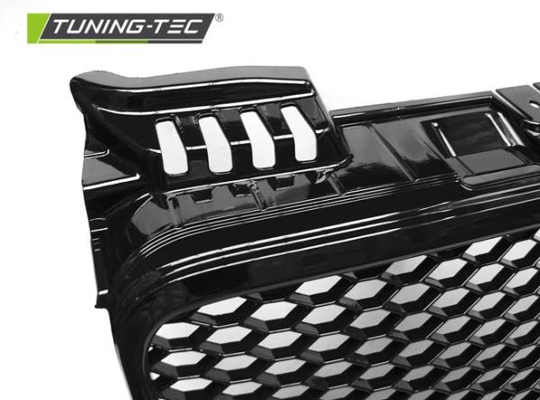 Sportgrill / Kühlergrill für Audi A4 B7 (8E) 04-08 Hochglanz schwarz in Wabendesign