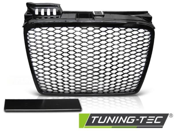 Sportgrill / Kühlergrill für Audi A4 B7 (8E) 04-08 Hochglanz schwarz in Wabendesign