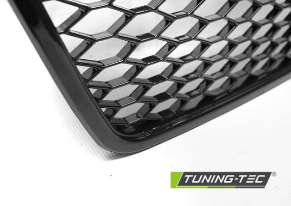 Sportgrill / Kühlergrill für Audi A4 B7 (8E) 04-08 Hochglanz schwarz in Wabendesign