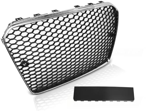 Sportgrill / Kühlergrill für Audi A5 Facelift (8T3) 11-16 chrom/schwarz in Wabendesign