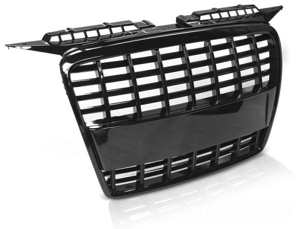 Sportgrill / Kühlergrill kompatibel mit Audi A3 8P 05-08 Hochglanz schwarz