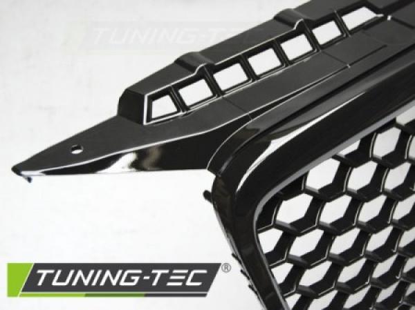 Sportgrill / Kühlergrill kompatibel mit Audi A3 8P 05-08 Hochglanz schwarz in Wabendesign