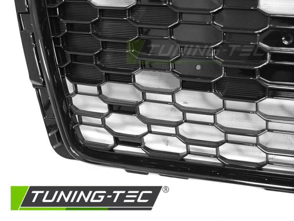 Sportgrill / Kühlergrill für Audi A4 B9 (8W) 15-19 Hochglanz schwarz in Wabendesign