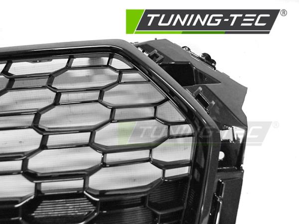 Sportgrill / Kühlergrill für Audi A4 B9 (8W) 15-19 Hochglanz schwarz in Wabendesign