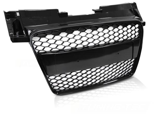 Sportgrill / Kühlergrill für Audi TT 8J Coupe/Roadster 06-14 Hochglanz schwarz in Wabendesign