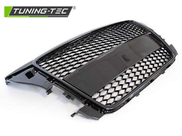 Sportgrill / Kühlergrill für Audi A3 8P Facelift 08-12 Hochglanz schwarz in Wabendesign