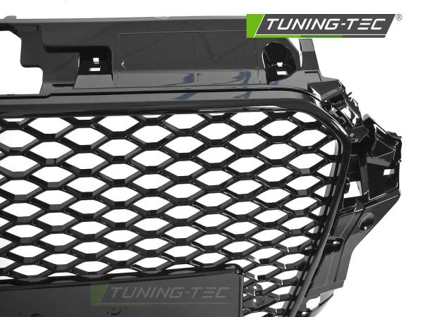 Sportgrill / Kühlergrill für Audi A3 8V 12-16 Hochglanz schwarz in Wabendesign