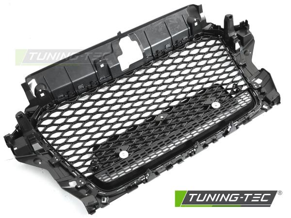 Sportgrill / Kühlergrill für Audi A3 8V 12-16 Chrom/Hochglanz schwarz in Wabendesign