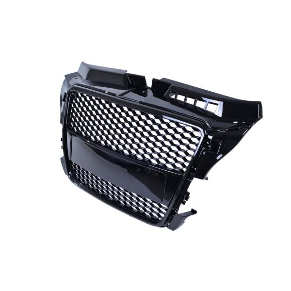 Sportgrill / Kühlergrill für Audi A3 8P Facelift 08-12 Hochglanz Schwarz
