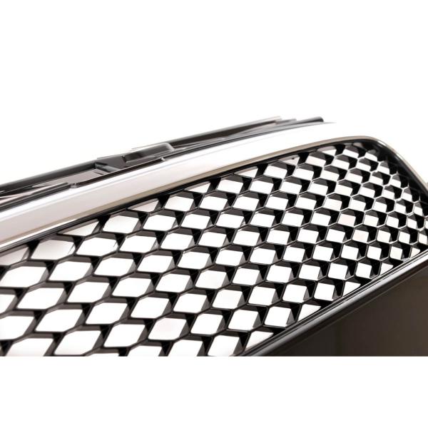 Sportgrill / Kühlergrill für Audi A4 B7 05-08 chrom/schwarz in Wabengitter Optik